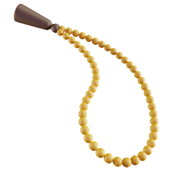 3D Illustration of Green Prayer Beads png