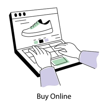 Trendy Buy Online vector