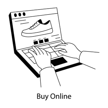 Trendy Buy Online vector