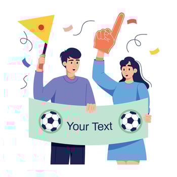 Trendy Sport Fans vector