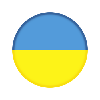 Round flag of Ukraine png