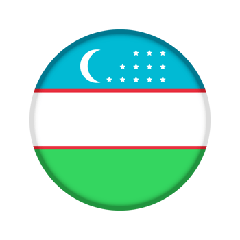 Round flag of Uzbekistan png