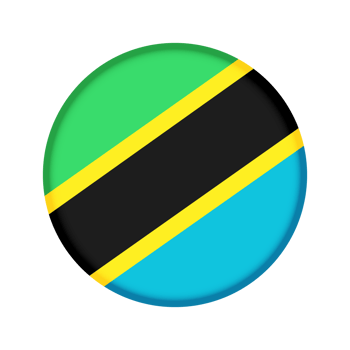 Round flag of Tanzania png