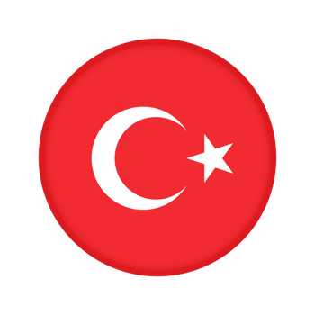 Round flag of Turkey png