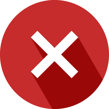 red cross mark icon with long shadow png