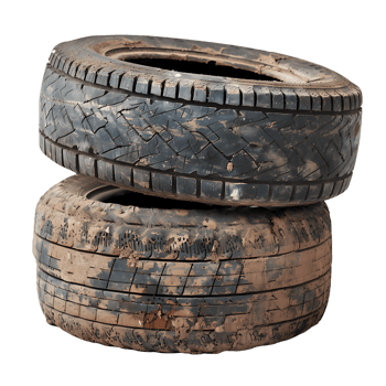 Seamless Integration Old Tires Stacked Cut Outs Stock Photos png