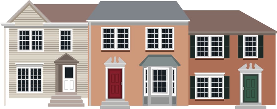 town homes illustration vector