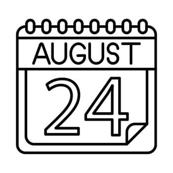 August Icon Design For Personal And Commercial Use vector