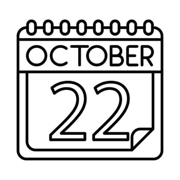 October Icon Design For Personal And Commercial use. vector