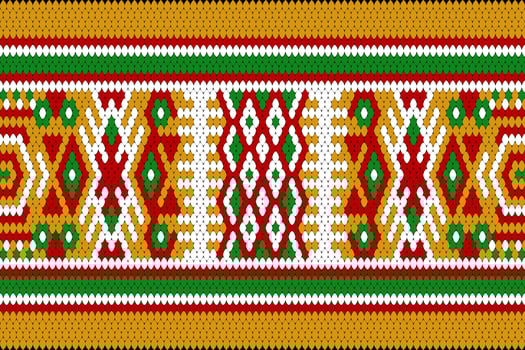 Latin American pattern on yellow background.Latin American texture fabric and print template. vector