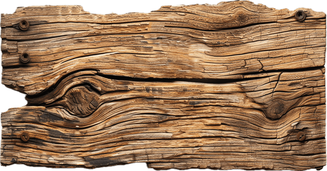 Weathered Wooden Planks with Cracks. png