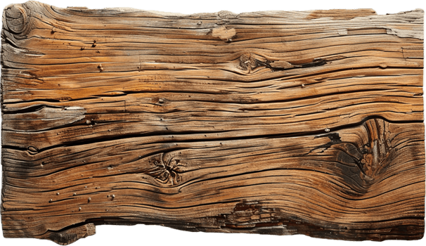 Weathered Wooden Planks with Cracks. png