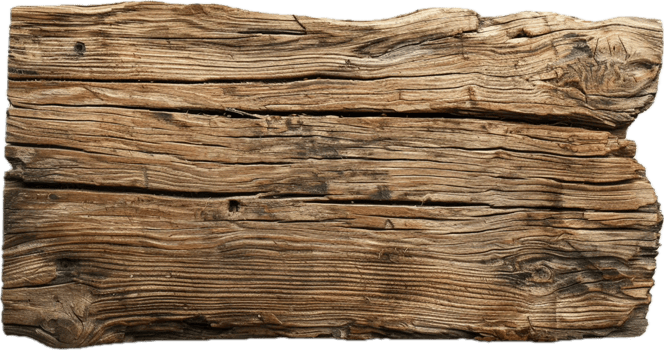 Weathered Wooden Planks with Cracks. png