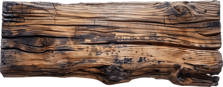 Weathered Wooden Planks with Cracks. png