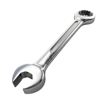 a wrench on a transparent background AI-Generated png