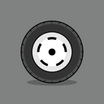 The Illustration of Truck Wheels vector