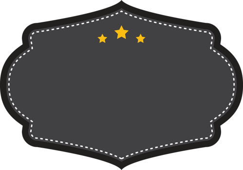 Vintage badged label element png