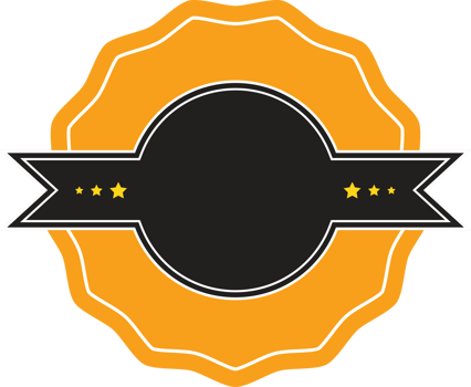 Vintage badged label element png