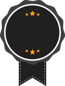Vintage badged label element png