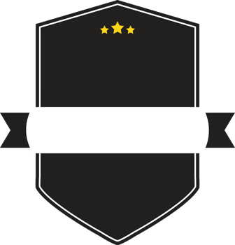 Vintage badged label element png