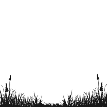 Halloween Grass Silhouette vector
