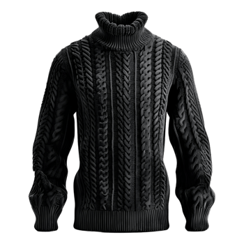 Winter Mens Knit Sweater on Transparent Background png