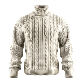 Winter Mens Knit Sweater on Transparent Background png