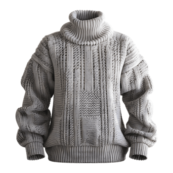 Winter Mens Knit Sweater on Transparent Background png