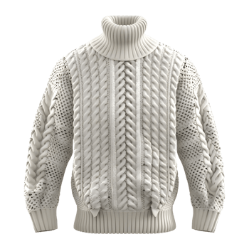 Winter Mens Knit Sweater on Transparent Background png
