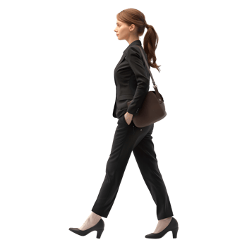 Businesswoman Walking on Transparent Background png