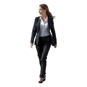 Businesswoman Walking on Transparent Background png