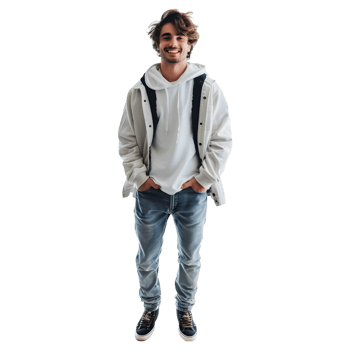 Cheerful Guy on Transparent Background png