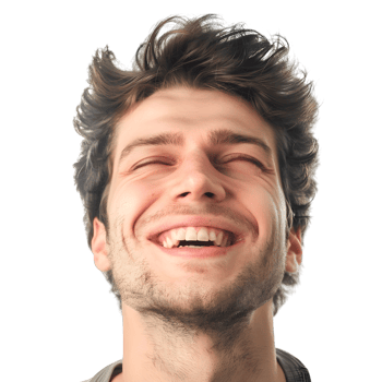 Cheerful Guy on Transparent Background png