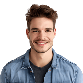 Cheerful Guy on Transparent Background png
