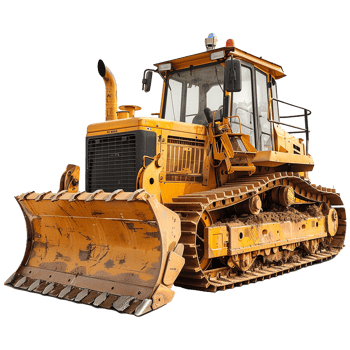 Bulldozer isolated on transparent background png