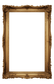 Classic wooden frame png