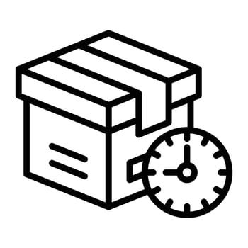 Shipping Time Line Icon Design vector