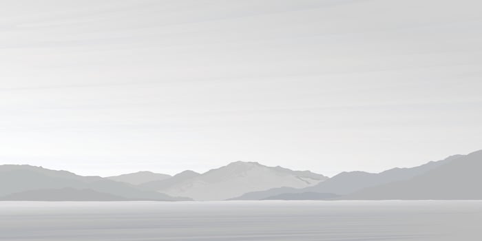 Minimalist countryside landscape with mountain ranges graphic illustrated have blank space. vector