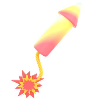 A fireworks symbolizing party or event isolated on a transparent background png
