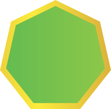 Green kan gold color label png