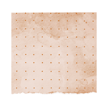 Dotted papernote for journaling decoration. Vintage old paper sheet. Watercolor old paper note png