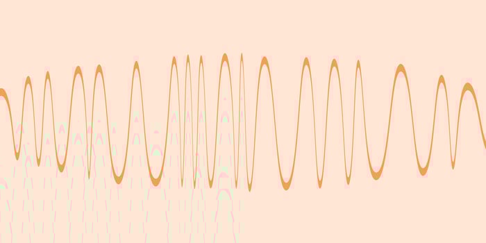 sound wave brush art pattern background. Brush stroke lines are drawn as a illustration template for banner, poster, digital, social media idea, decoration vector