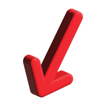 3d Red Arrow Transparent Background. 3D transparent arrow png