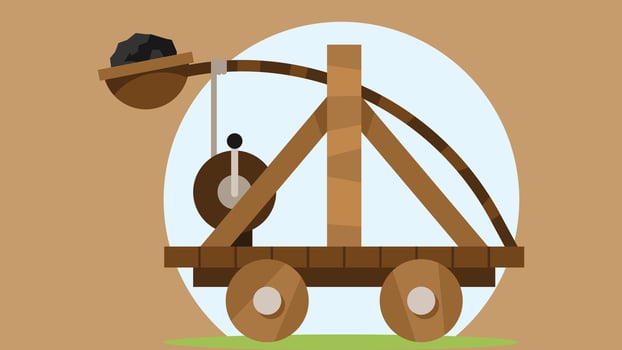 old traditional war machine illustration vector