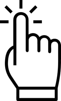 Hand icon symbol image illustration vector