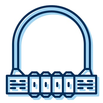 luxury padlock icon vector
