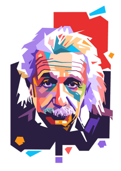 Albert Einstein wpap art style png