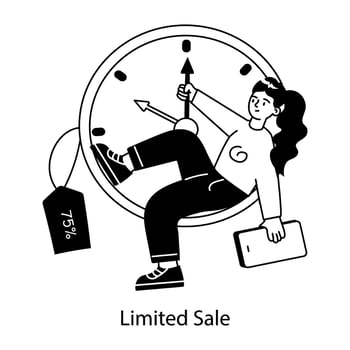 Trendy Limited Sale vector