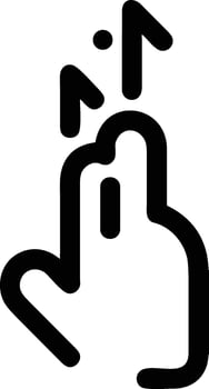 Hand icon symbol image illustration vector