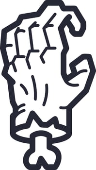 Hand icon symbol image illustration vector